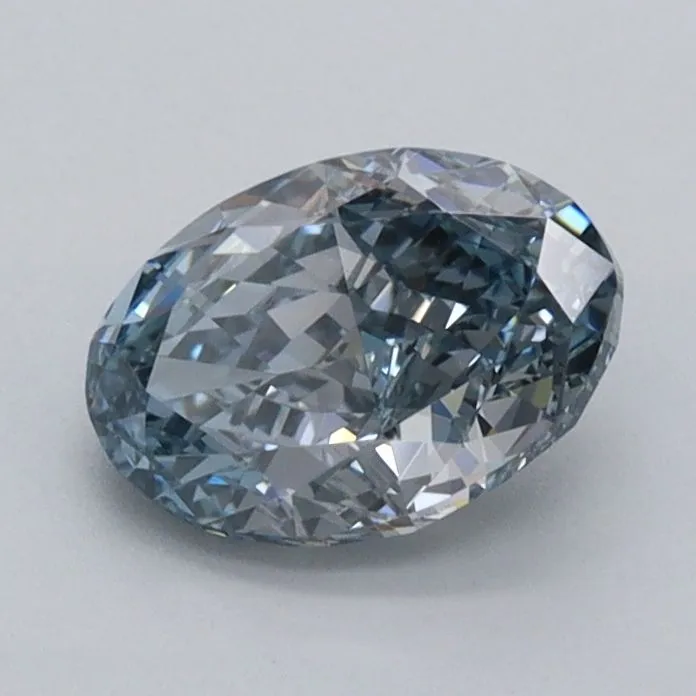 1.04ct OVAL Fancy Gray Blue VS1 Coloured Lab diamond