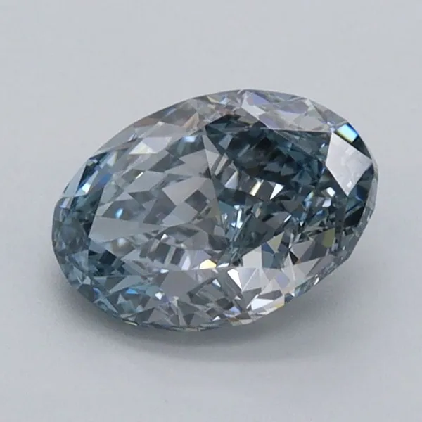 1.04ct OVAL Fancy Gray Blue VS1 Coloured Lab diamond