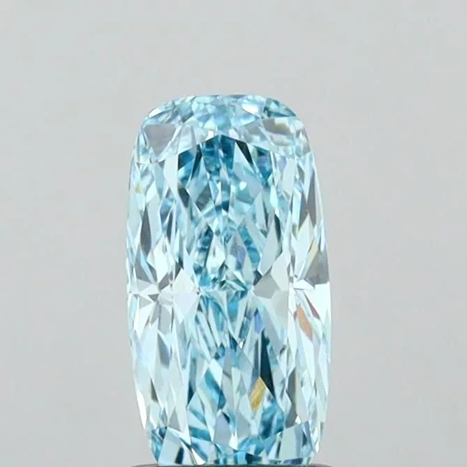 1.08ct CUSHION Fancy Vivid Blue VVS1 Coloured Lab diamond
