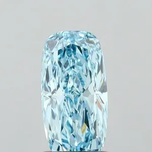 1.08ct CUSHION Fancy Vivid Blue VVS1 Coloured Lab diamond