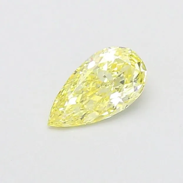 0.51ct PEAR Fancy Yellow VS1 Coloured Lab diamond