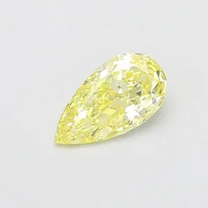 0.51ct PEAR Fancy Yellow VS1 Coloured Lab diamond