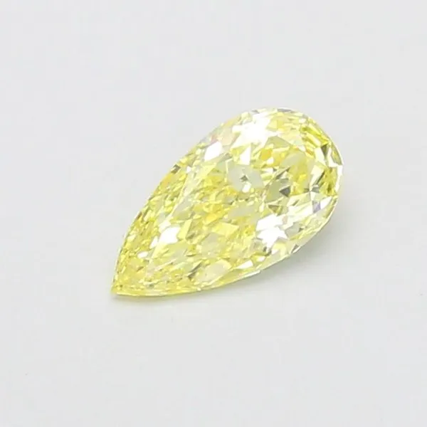 0.51ct PEAR Fancy Yellow VS1 Coloured Lab diamond