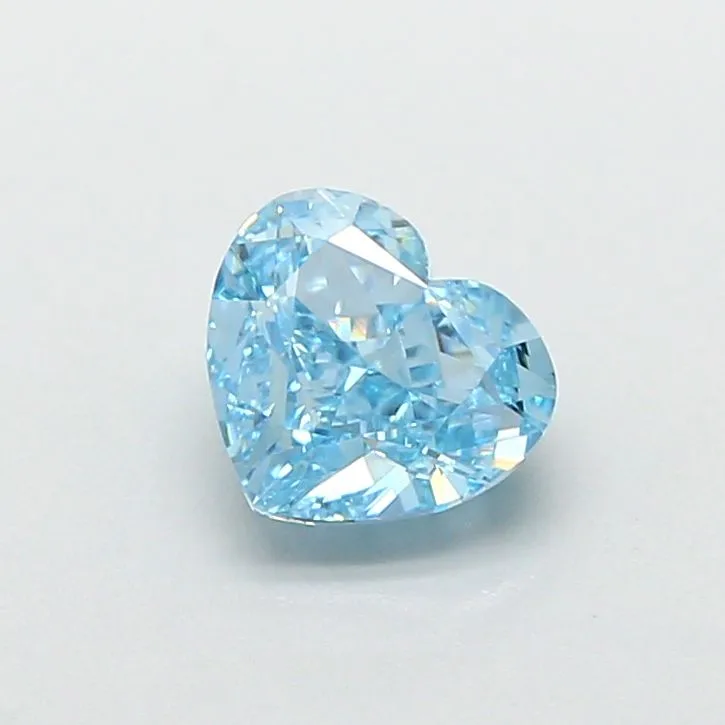 1.04ct HEART Fancy Vivid Blue VVS2 Coloured Lab diamond