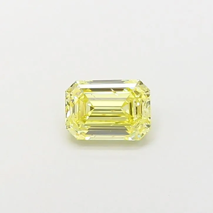 1.04ct EMERALD Fancy Light Yellow SI2 Coloured Lab diamond