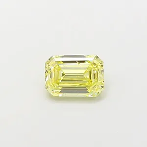 1.04ct EMERALD Fancy Light Yellow SI2 Coloured Lab diamond
