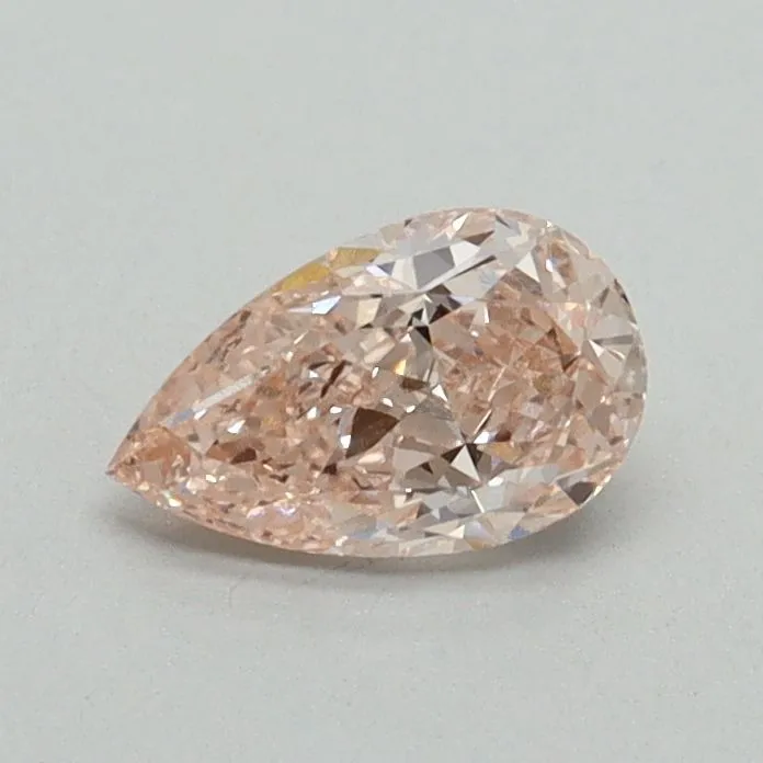 0.51ct PEAR Fancy Intense Pink VVS2 Coloured Lab diamond