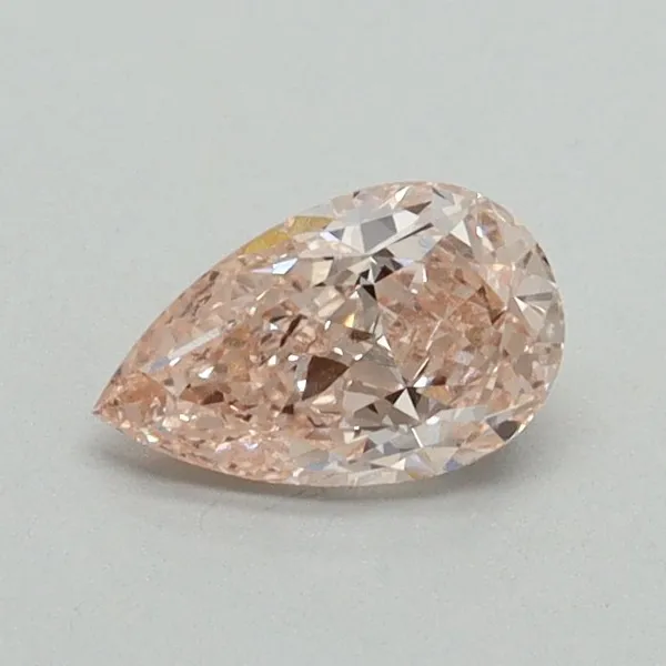0.51ct PEAR Fancy Intense Pink VVS2 Coloured Lab diamond