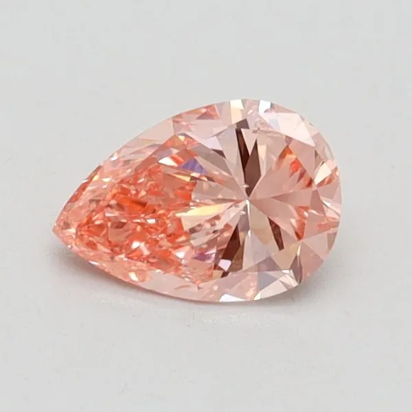 0.5ct PEAR Fancy Intense Pink SI1 Coloured Lab diamond