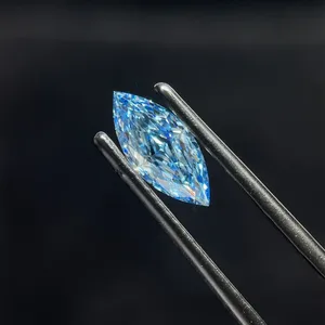 1.03ct MARQUISE Fancy Vivid Blue VS1 Coloured Lab diamond