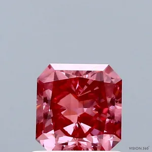 1.01ct RADIANT Fancy Vivid Pink VS2 Coloured Lab diamond