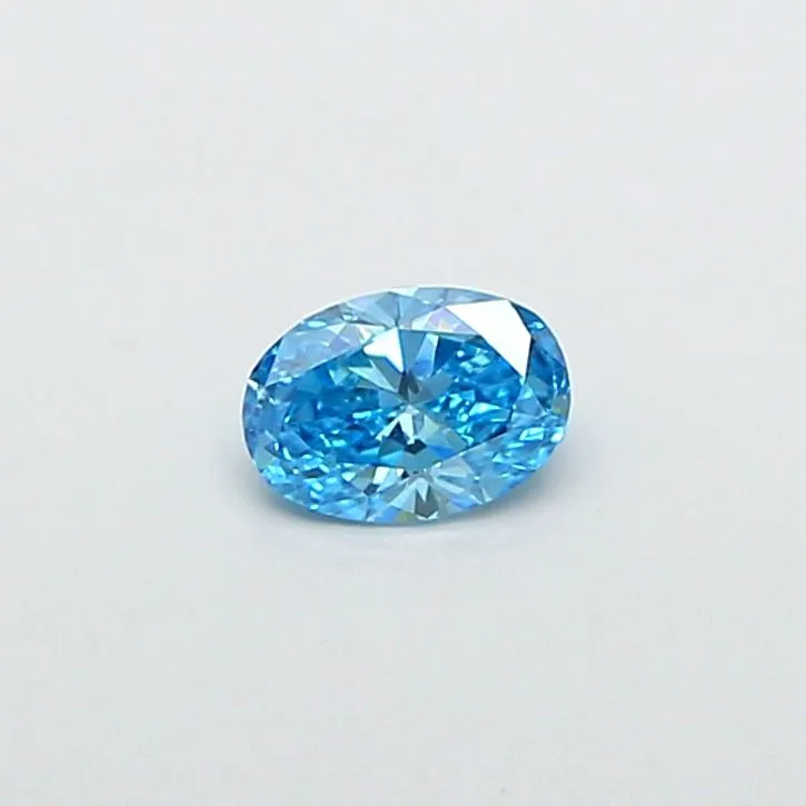 0.57ct OVAL Fancy Vivid Blue VVS2 Coloured Lab diamond