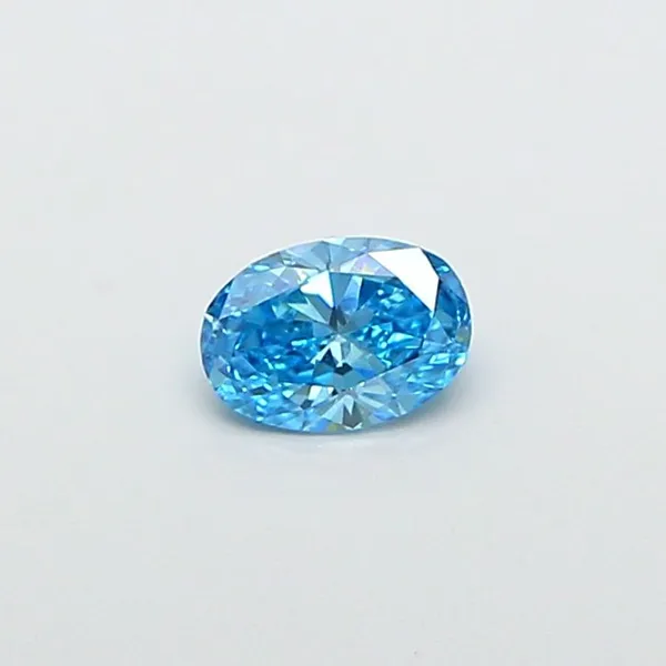 0.57ct OVAL Fancy Vivid Blue VVS2 Coloured Lab diamond