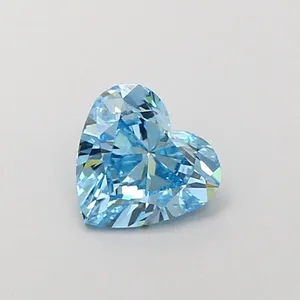 1ct HEART Fancy Vivid Blue VS1 Coloured Lab diamond