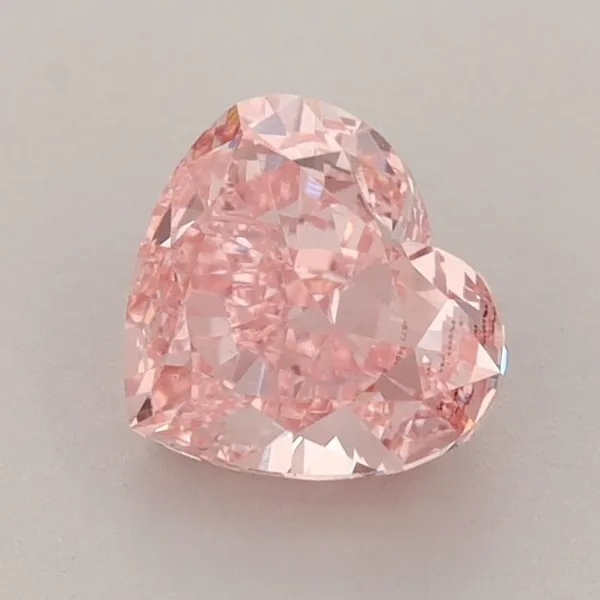 1.29ct HEART Fancy Vivid Pink VS1 Coloured Lab diamond