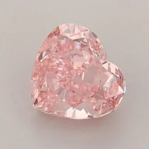 1.29ct HEART Fancy Vivid Pink VS1 Coloured Lab diamond
