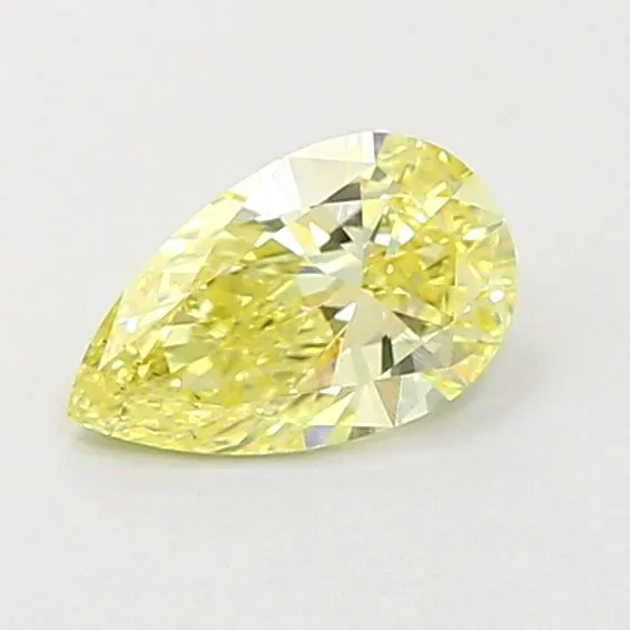 0.55ct PEAR Fancy Light Yellow VS2 Coloured Lab diamond