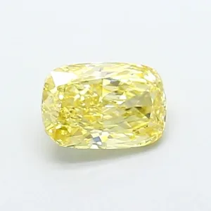 1.11ct CUSHION Fancy Intense Yellow VS2 Coloured Lab diamond