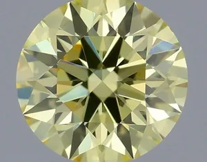 0.42ct ROUND Fancy Intense Yellow VVS2 Coloured Lab diamond