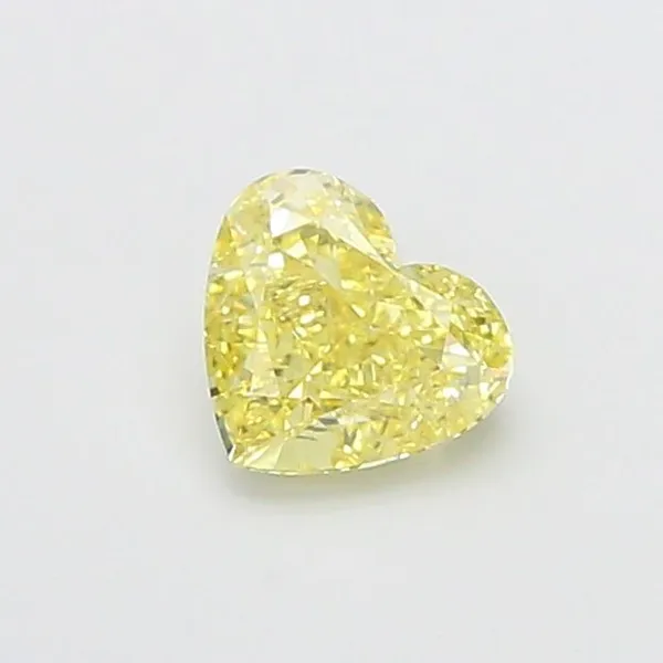 1.06ct HEART Fancy Intense Yellow VVS2 Coloured Lab diamond