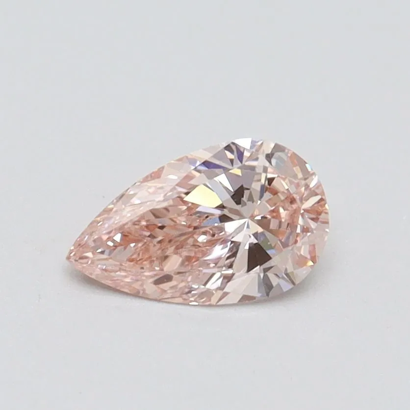 0.50ct PEAR Fancy Pink VS1 Coloured Lab diamond