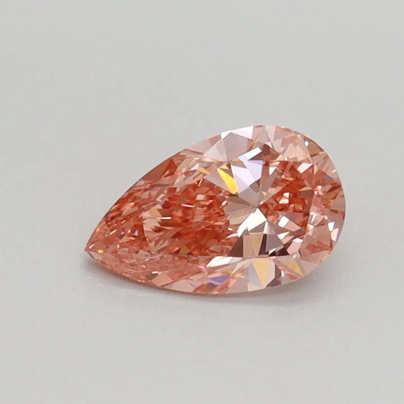 0.55ct PEAR Fancy Intense Pink VS1 Coloured Lab diamond