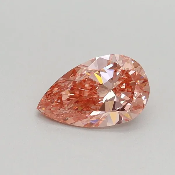 0.55ct PEAR Fancy Intense Pink VS1 Coloured Lab diamond