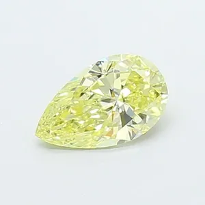 0.49ct PEAR Fancy Yellow VS1 Coloured Lab diamond