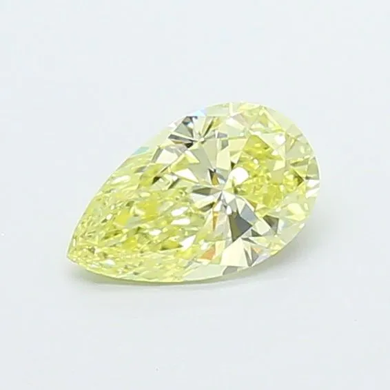 0.49ct PEAR Fancy Yellow VS1 Coloured Lab diamond