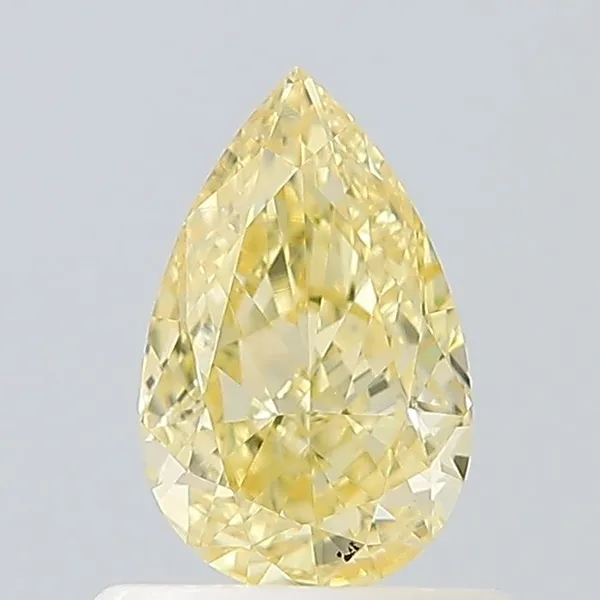0.65ct PEAR Fancy Intense Yellow VS1 Coloured Lab diamond