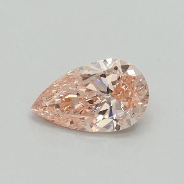 0.3ct PEAR Fancy Intense Pink VVS2 Coloured Lab diamond