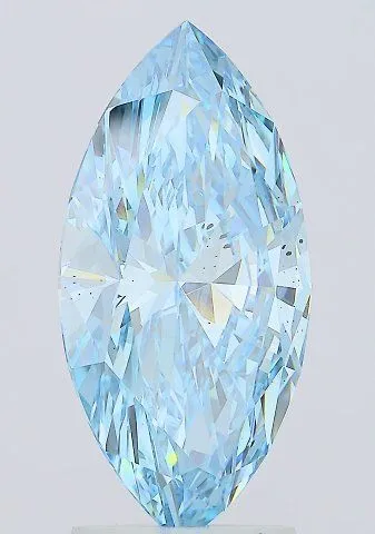 2.66ct MARQUISE Fancy Vivid Blue SI2 Coloured Lab diamond