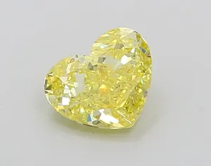 1.01ct HEART Fancy Vivid Yellow VVS1 Coloured Lab diamond