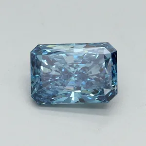 0.93ct RADIANT Fancy Vivid Blue VS2 Coloured Lab diamond