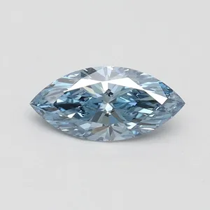0.5ct MARQUISE Fancy Vivid Blue SI1 Coloured Lab diamond