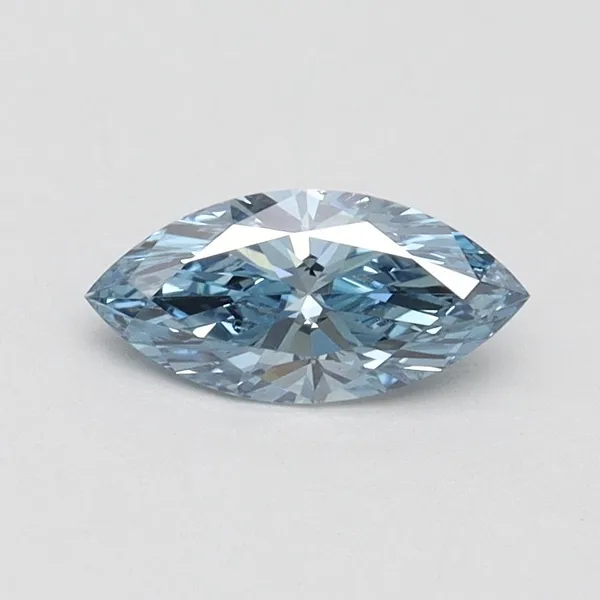0.5ct MARQUISE Fancy Vivid Blue SI1 Coloured Lab diamond