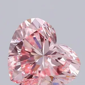 1.01ct HEART Fancy Intense Pink VVS2 Coloured Lab diamond