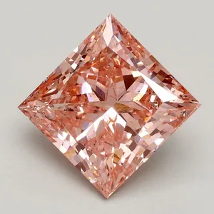 3ct PRINCESS Fancy Intense Pink SI1 Coloured Lab diamond