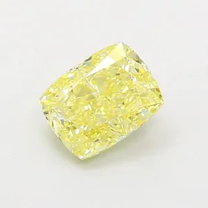 1.05ct CUSHION Fancy Intense Yellow VVS2 Coloured Lab diamond