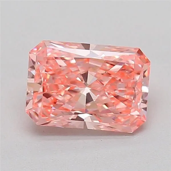 1.08ct RADIANT Fancy Vivid Pink VS2 Coloured Lab diamond