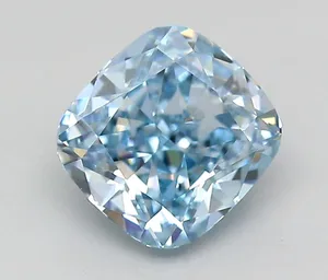 1.05ct CUSHION Fancy Vivid Blue VVS1 Coloured Lab diamond