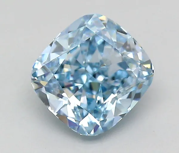 1.05ct CUSHION Fancy Vivid Blue VVS1 Coloured Lab diamond