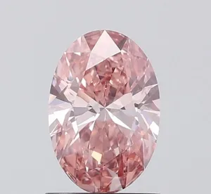 0.98ct OVAL Fancy Intense Brownish Pink VS1 Coloured Lab diamond