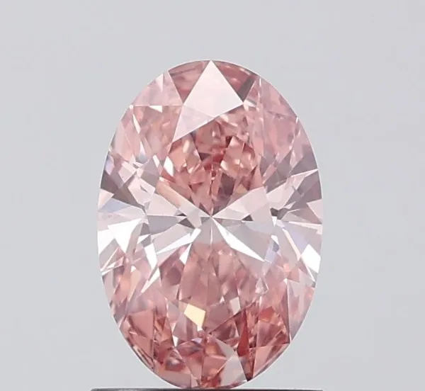 0.98ct OVAL Fancy Intense Brownish Pink VS1 Coloured Lab diamond