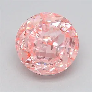 0.61ct ROUND Fancy Vivid Pink VS1 Coloured Lab diamond