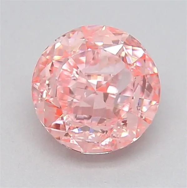 0.61ct ROUND Fancy Vivid Pink VS1 Coloured Lab diamond