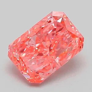 1.05ct RADIANT Fancy Vivid Pink VS1 Coloured Lab diamond