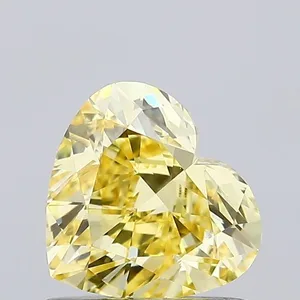 1.04ct HEART Fancy Intense Yellow VVS2 Coloured Lab diamond
