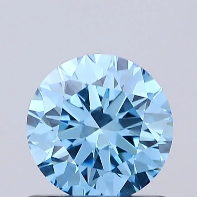 0.75ct ROUND Fancy Vivid Blue VVS2 Coloured Lab diamond