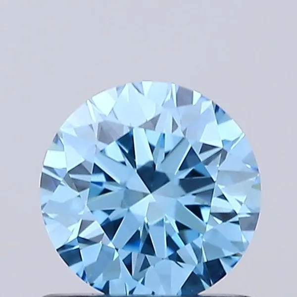0.75ct ROUND Fancy Vivid Blue VVS2 Coloured Lab diamond